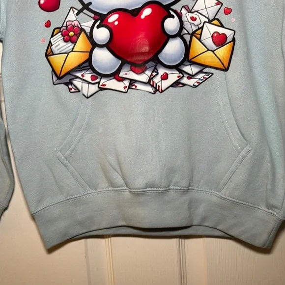 Hello Kitty Blue and Red Hoodie Sweatshirt - Picture 3 of 6